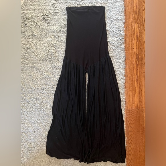 Ioanna Kourbela Black Strapless Wide Leg One Piece Jumpsuit Size Small - Picture 10 of 15